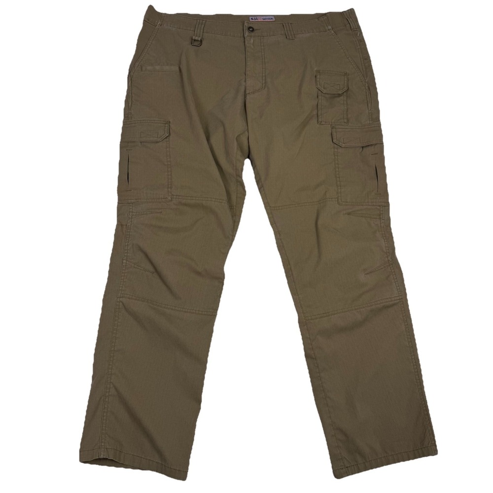 5.11 Tactical Mens 42x32 Original Cotton Canvas Cargo Work Pants Khaki 74251
